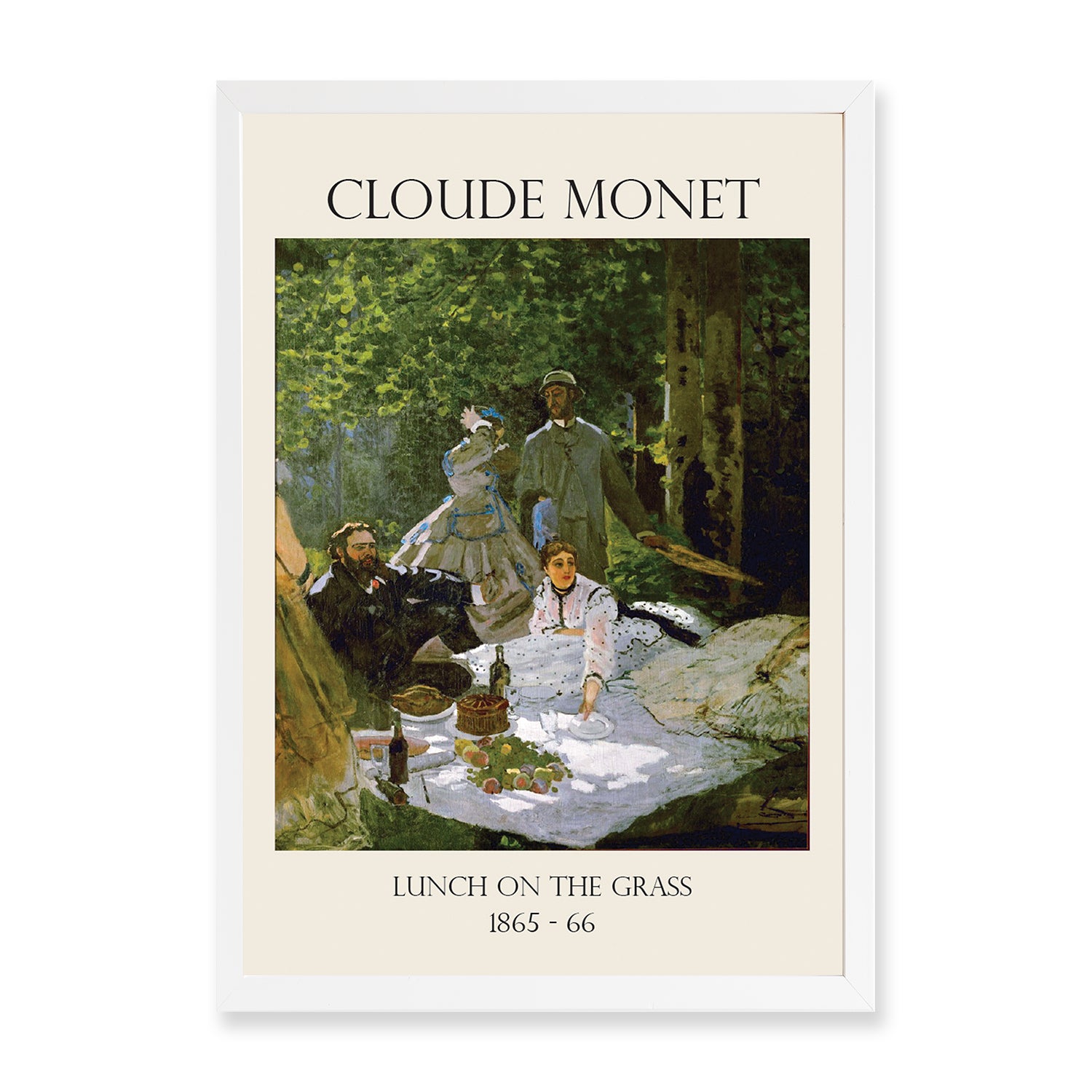 The Picnic Canvas Wall Art By Claude Monet