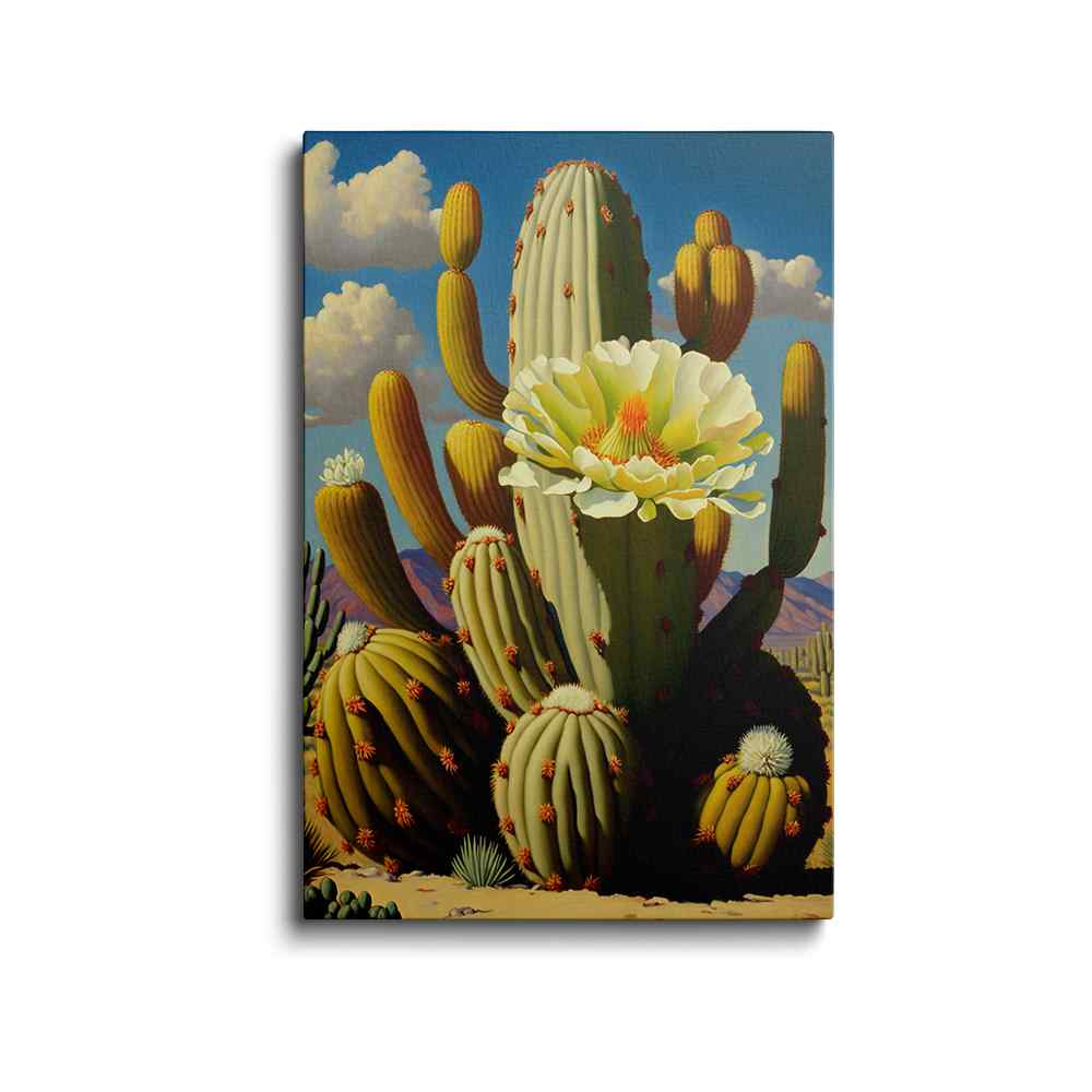 Desert Cactus At Sunset