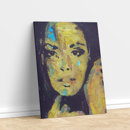 Abstract Portrait of a Girl Canvas Wall Painting