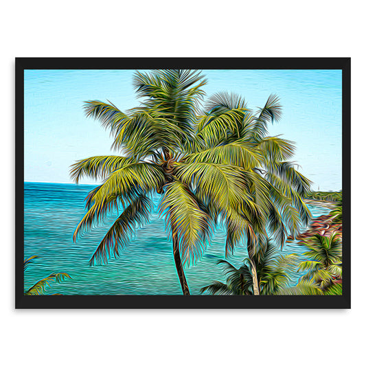 Beach Breezy Palms Canvas Wall Painting