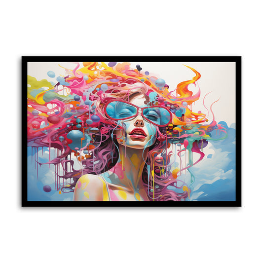 A Symphony in Color: The Women in Vivid Hues Canvas Wall Art