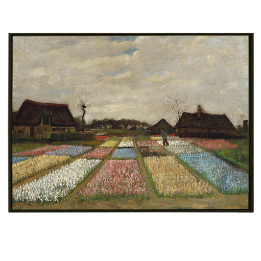 A Symphony of Colors: Delving into Van Gogh's ‘Flower Beds’ Painting Print Framed Canvas