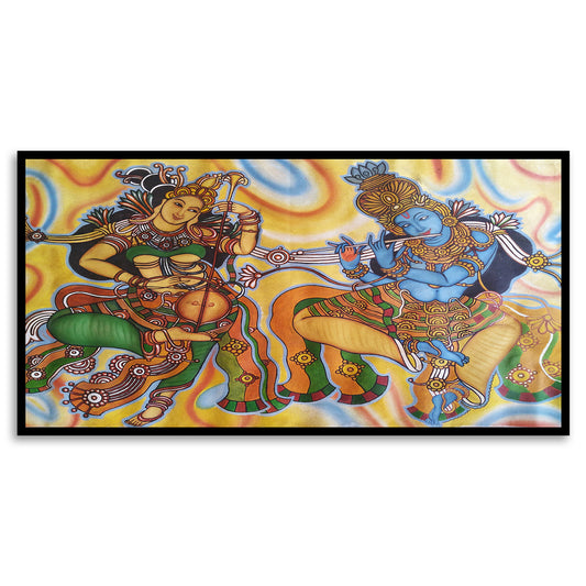 Krishna and Radha Musical Painting