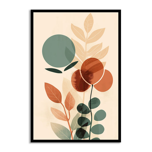 Boho Art: Muted Floral Geometry