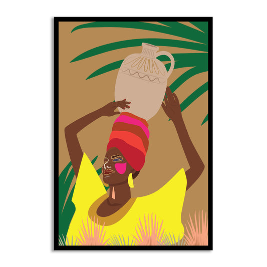 african women silhouette boho art from anciq