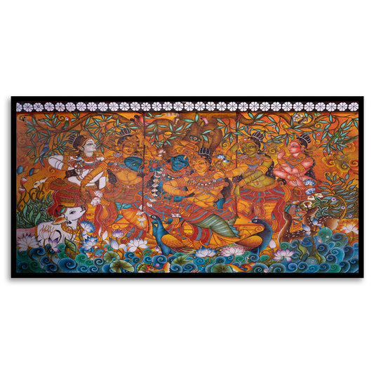 Divine Gathering: Traditional Mythology Canvas Artwork