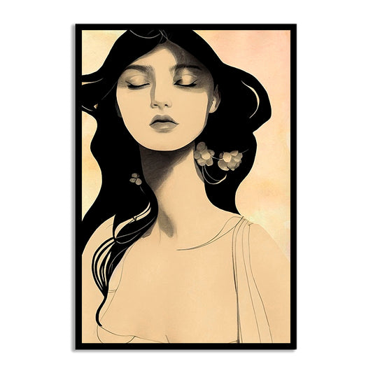 modern art portrait canvas print from anciq