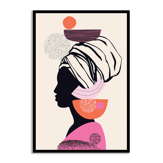 Boho Art: Silhouette of a Woman