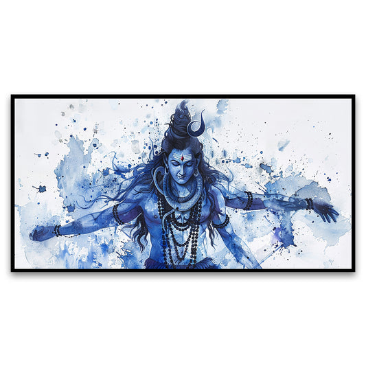 Hand draw watercolor Shiva for Living Room, Bedroom, Office.