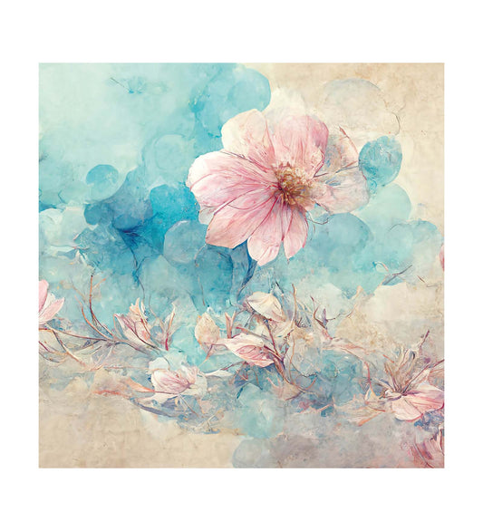 A Pink Flower Painting Where Color Creates a Mesmerizing Melody