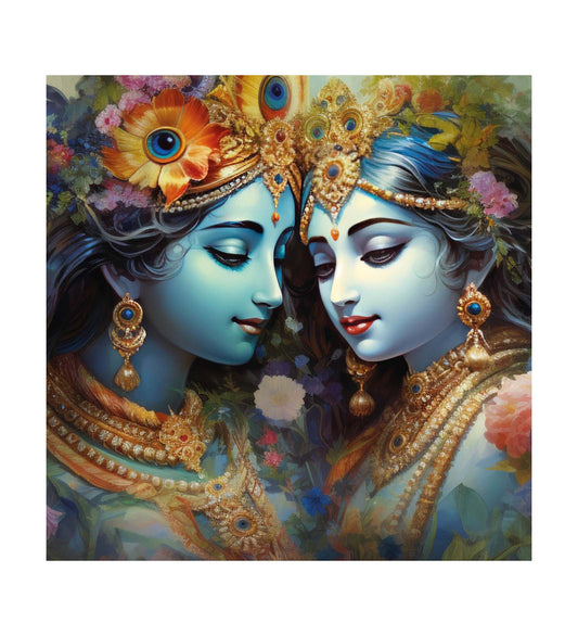 Capture the Divine Love Story: Radha Krishna Canvas Paintings That Evoke Devotion