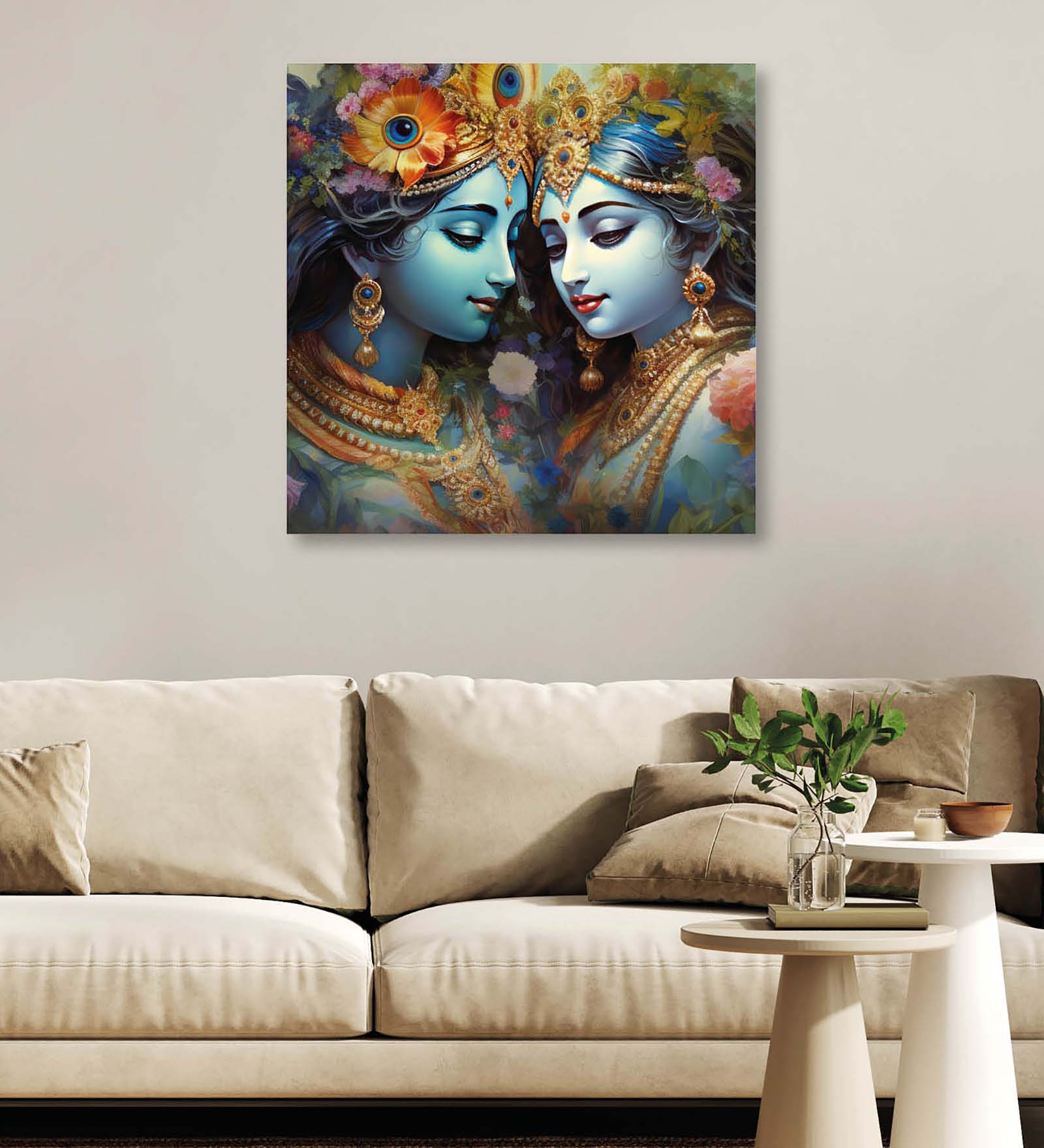 Capture the Divine Love Story: Radha Krishna Canvas Paintings That Evoke Devotion