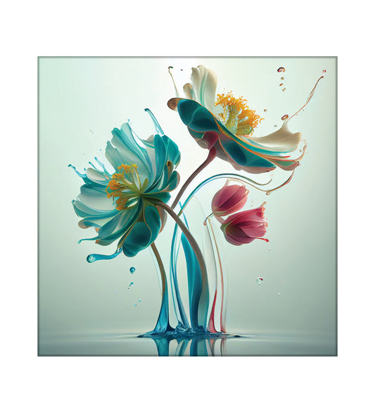 A Canvas Serenade: A Visual Ode to the Beauty of Flowers in Water