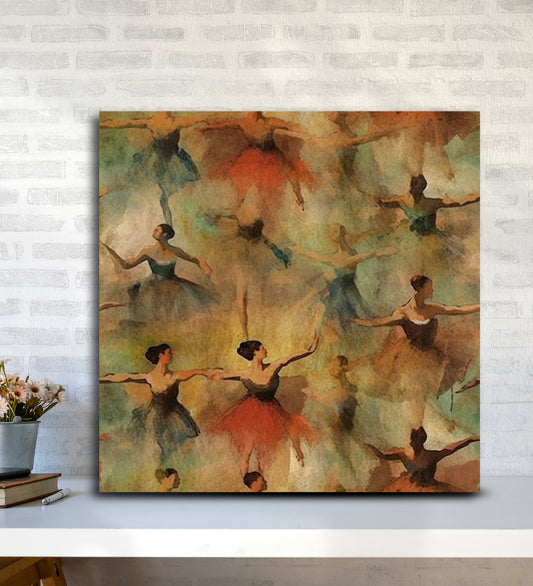 Delving into the World of a Painting Showcasing Young Dancers