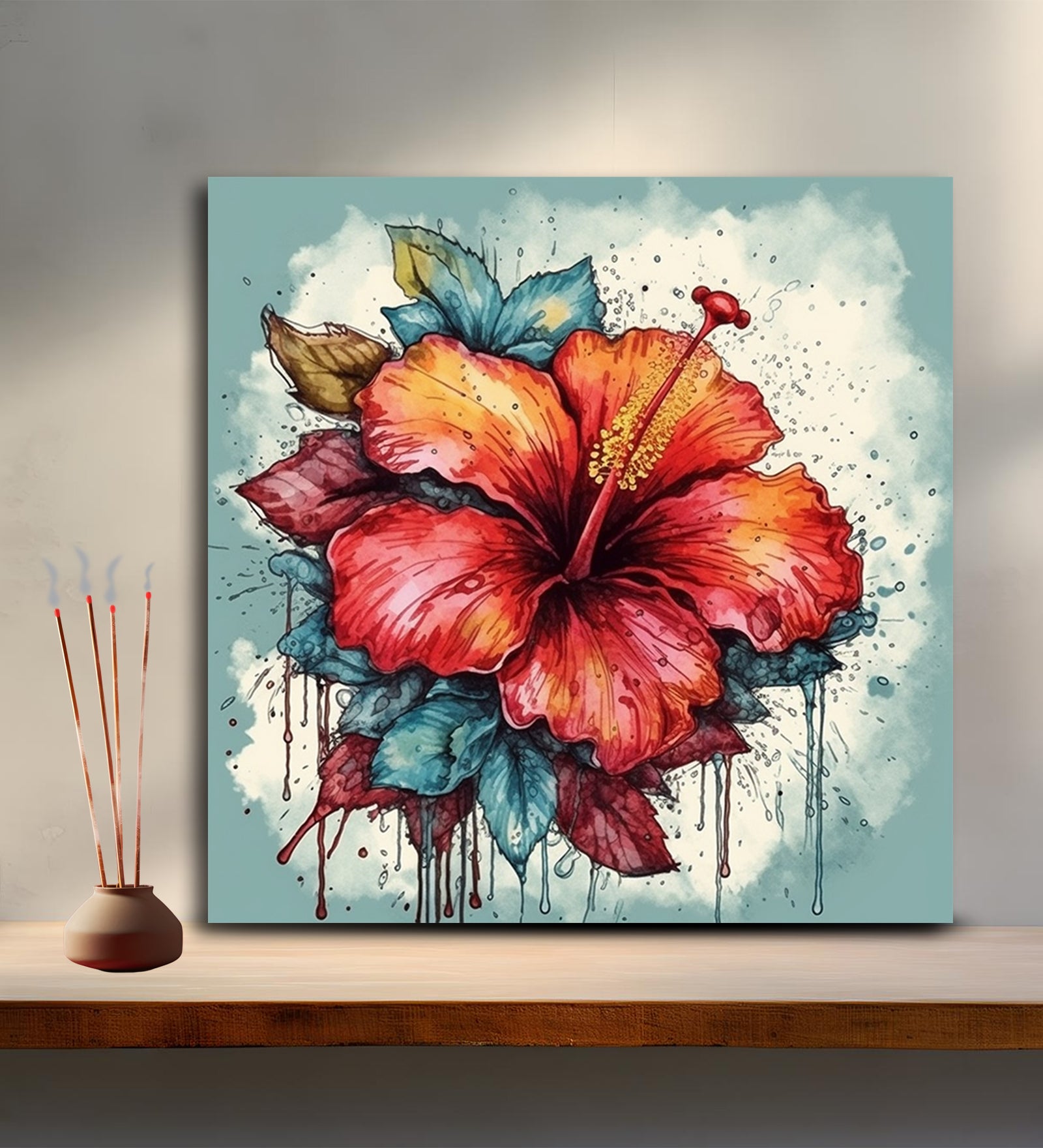 The Life Cycle of the Hibiscus Captured in a Stunning Canvas