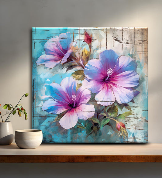 A Canvas Depiction of a Purple Flowers Reign Supreme