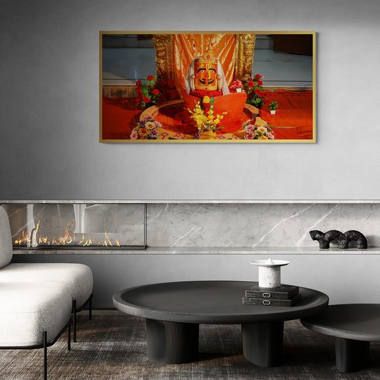 canvas religious painting of a hindu diety