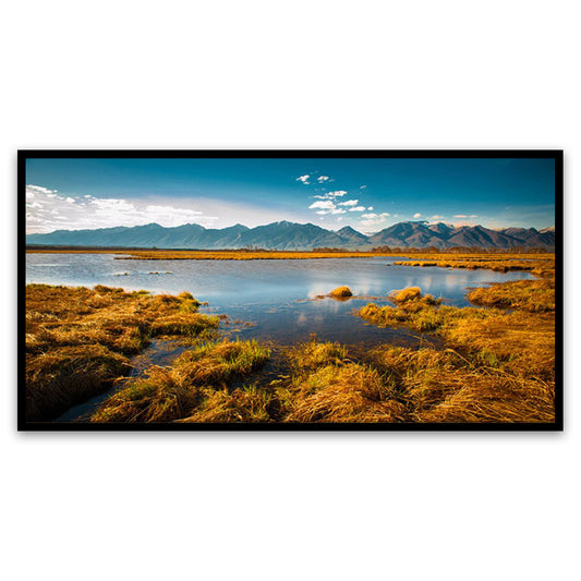 Mountain Lake Nature Canvas Painting