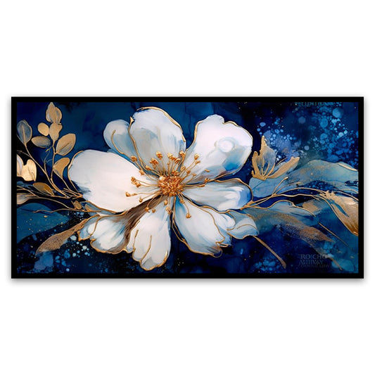 White Flower Blooms Canvas Painting