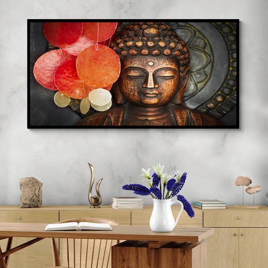 serence lord gautam buddha canvas wall art from anciq.com