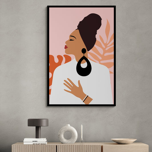 women silhouette boho art from anciq