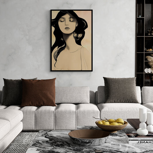 modern art portrait canvas print from anciq