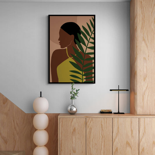 women silhouette boho art from anciq