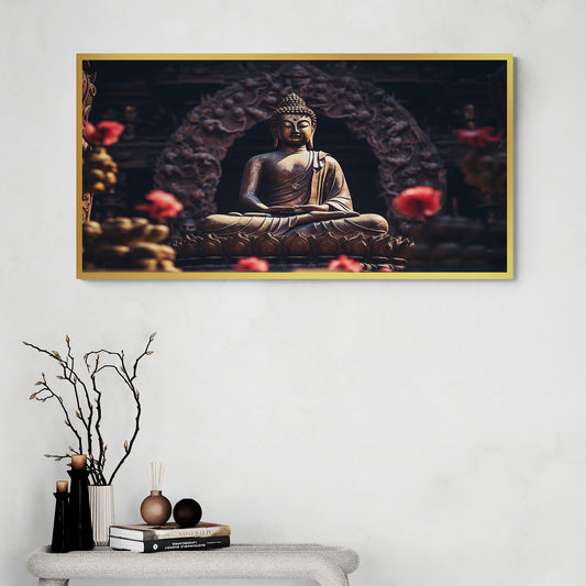 canvas painting of gautam buddha-Anciq