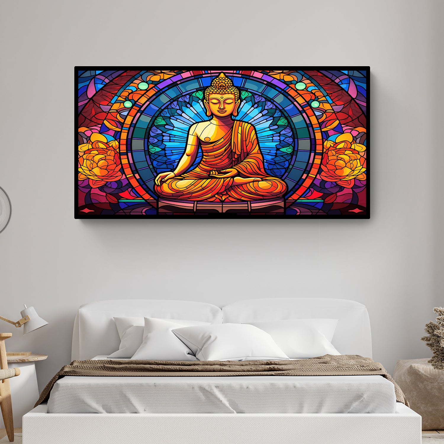 canvas painting of gautam buddha - Anciq