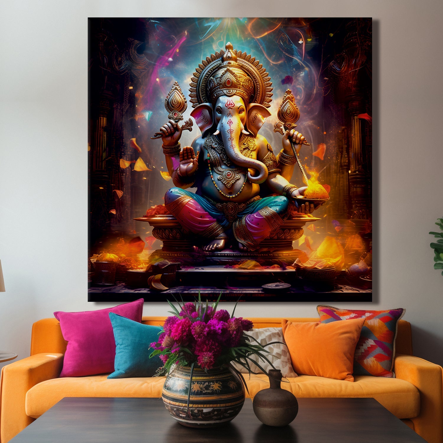 Lord Ganesha Canvas Painting 