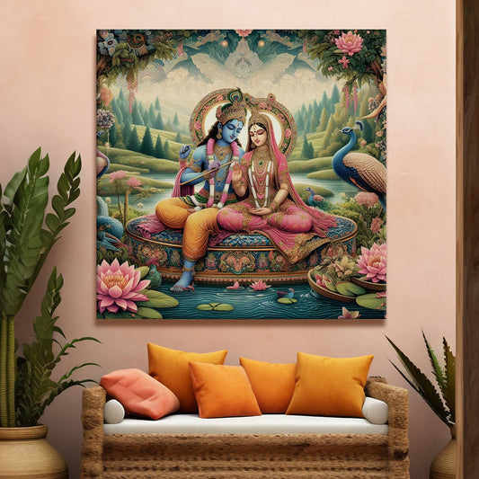 Radha Krishna Wall Art Canvas Paintings