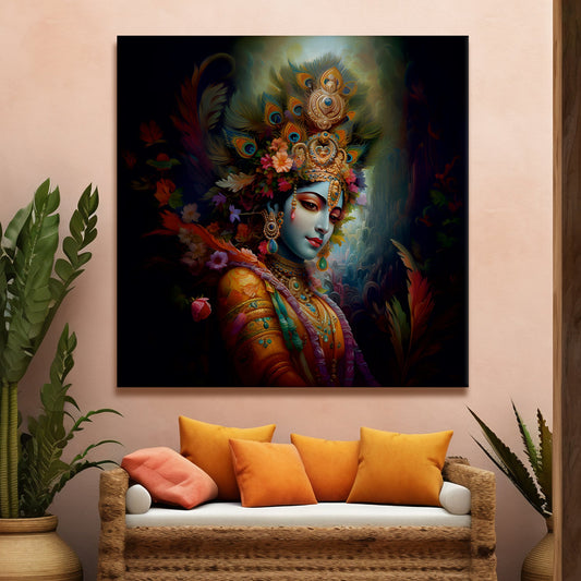 Load Krishna Wall Art Canvas Paintings