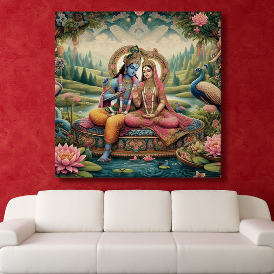 Radha Krishna Wall Art Canvas Paintings