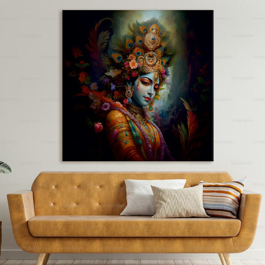 Load Krishna Wall Art Canvas Paintings