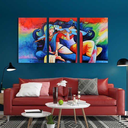 Radha Krishna Wall Art Canvas Paintings